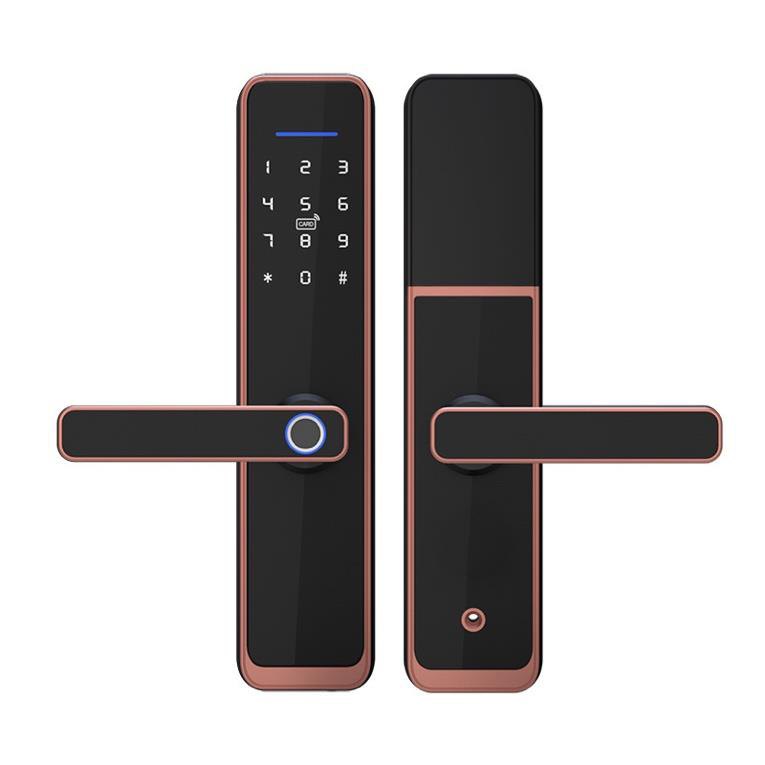Keyless smart deadbolt on a front door